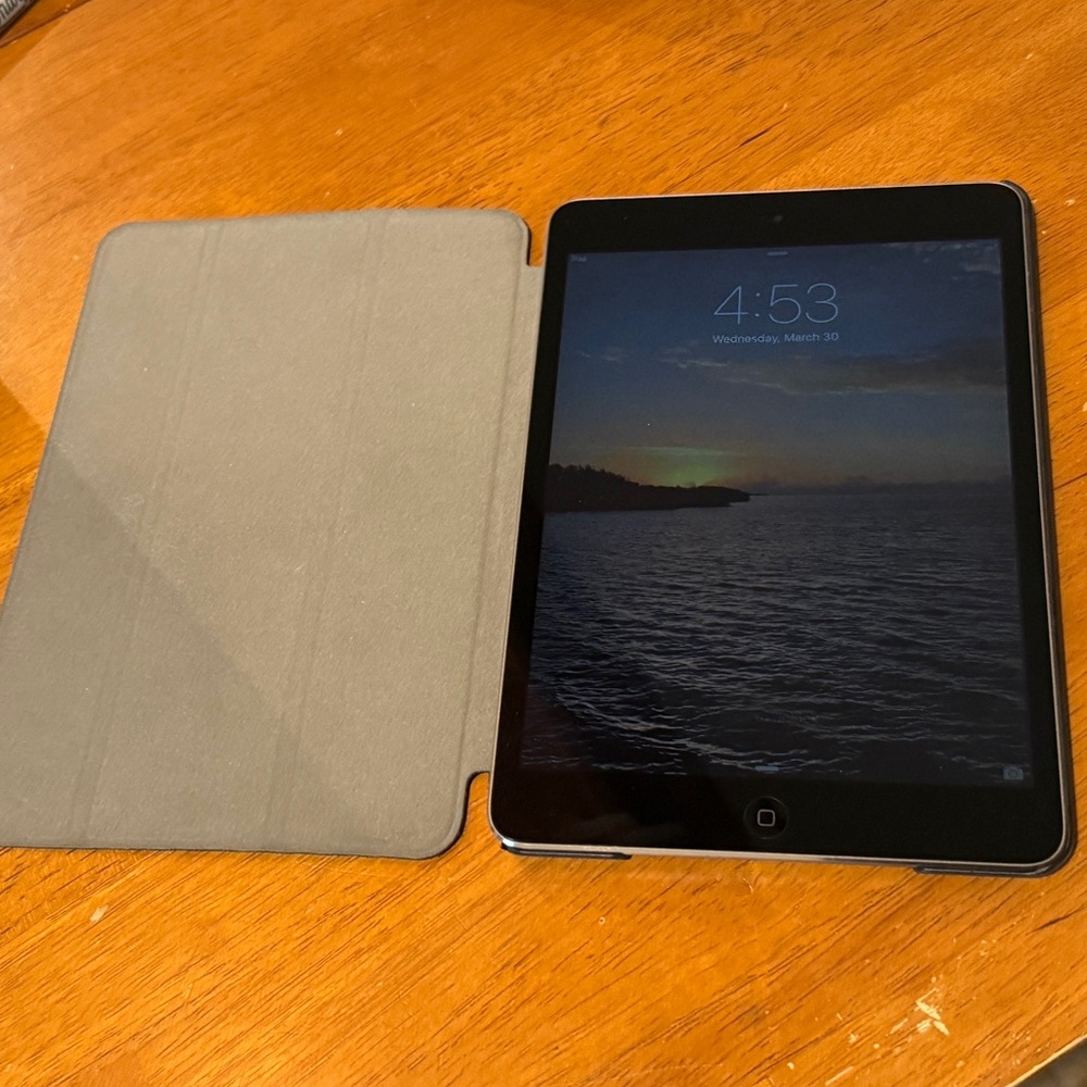 Apple IPad Mini2 with Gray and Black Cover